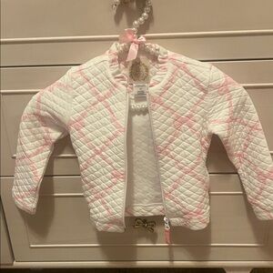 Chic Quilted Jacket with Pink Accents